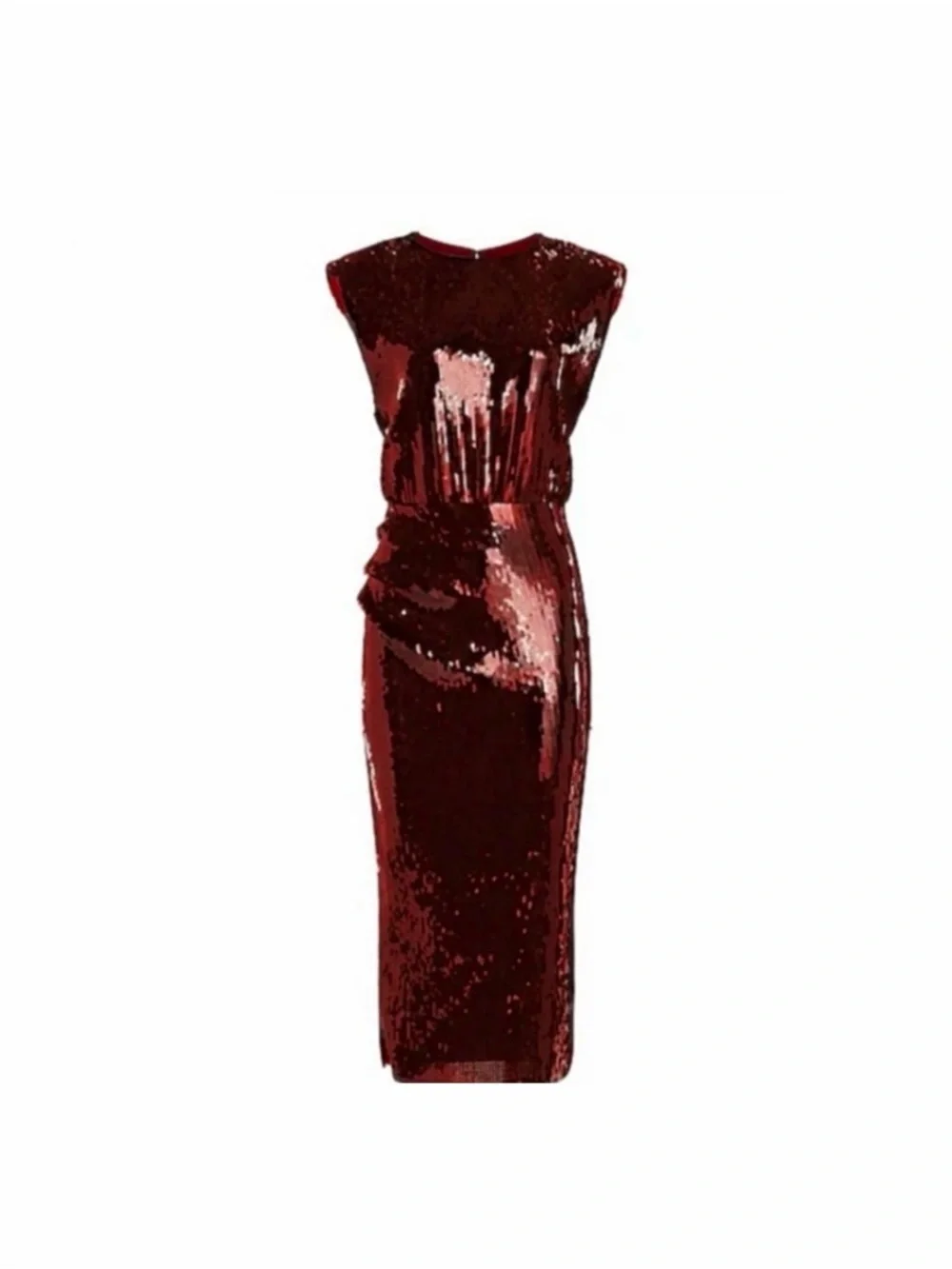 Express Burgundy Sequin Midi Dress Sz xs NWT